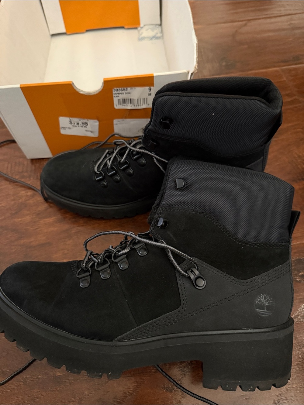 Timberland Carnaby Cool Black Lace-Up Hiking Boots